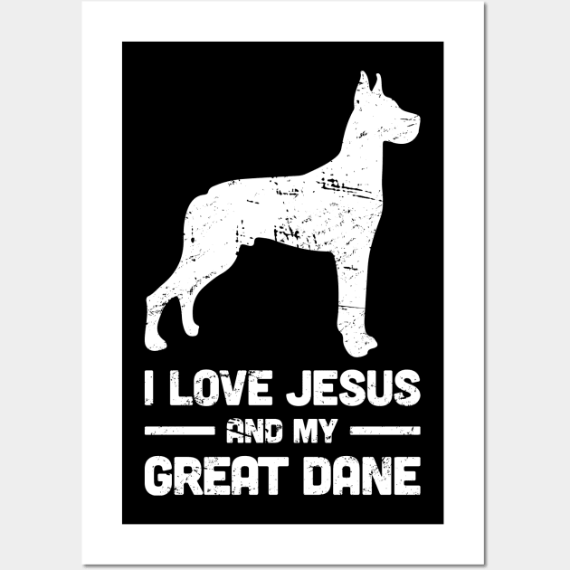 Great Dane - Funny Jesus Christian Dog Wall Art by MeatMan